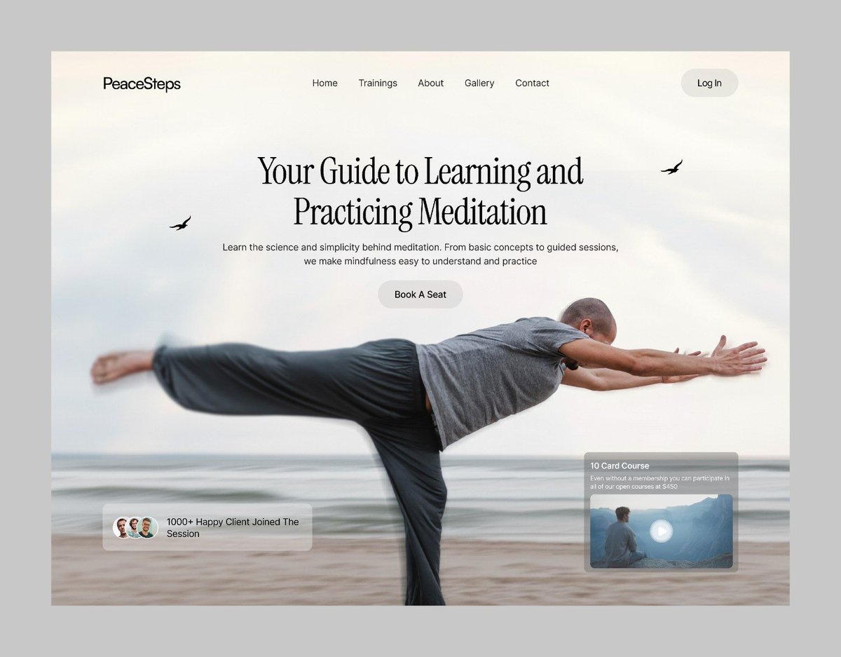Zentexxco's tweet image. Great UI feels like meditation—

✨ simple, balanced, effortless.

At PeaceSteps, we design experiences that calm the mind &amp;amp; guide the journey.

#UIUX #MindfulDesign #DigitalExperience