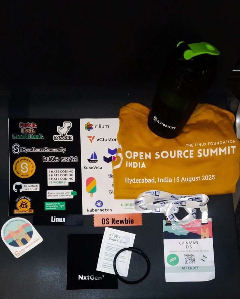ChinmayiDS's tweet image. A little late, but worth the post 💙
My first #OpenSourceSummit 🇮🇳 at HICC, Hyderabad, and what a vibe!
From AI &amp;amp; Blockchain talks to open convos with amazing folks, everyone was so kind &amp;amp; inspiring 💙
Thank you @linuxfoundation for making it happen!
#OSSIndia #TechCommunity