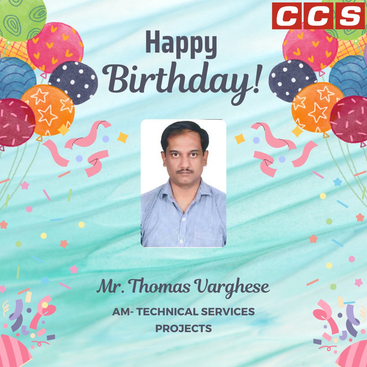 CCSComputersPL's tweet image. Happy Birthday to Thomas Varghese!
Wishing you a year ahead filled with joy, success, and good health.

#HappyBirthday #TeamCCS #CelebrationTime #CCSComputers