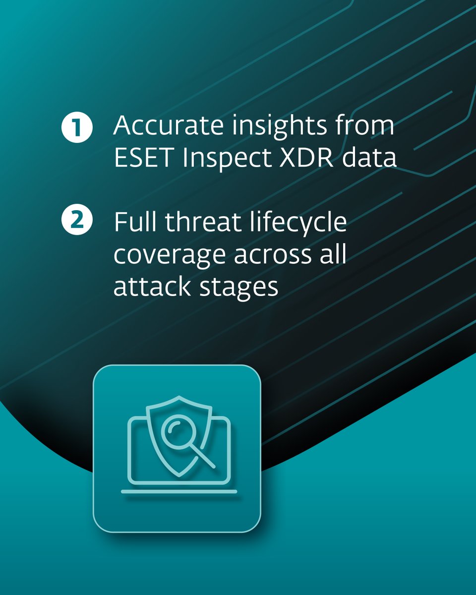 ESET AI Advisor uses advanced AI for faster, smarter threat detection—boosting your security team’s efficiency and keeping your business secure

Level up your security with AI-powered defence today: eset.com/za/business/en…