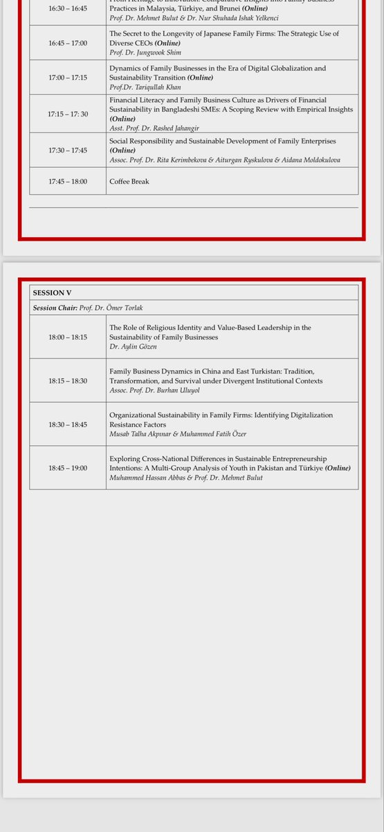 International Workshop on Family Business and Sustainability organized by TUBA, IZU and Kyoto Sangyo University, Istanbul Sabahattin Zaim University, 11 November 2025, Istanbul, Türkiye