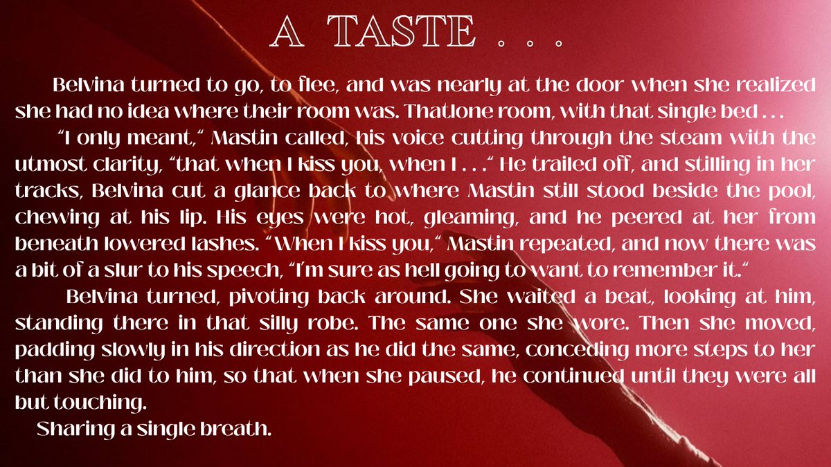 You've had Aelin x Rowen. You've had Feyre x Rhys.
Now: meet Belvina and Mastin.
The world will never be the same.

* Dark fantasy retelling
* Young Adult - - &gt; New Adult
* Romantasy (he DEFINITELY  fell first)
* Love beneath her station/verging on enemies to lovers
#Questpit
