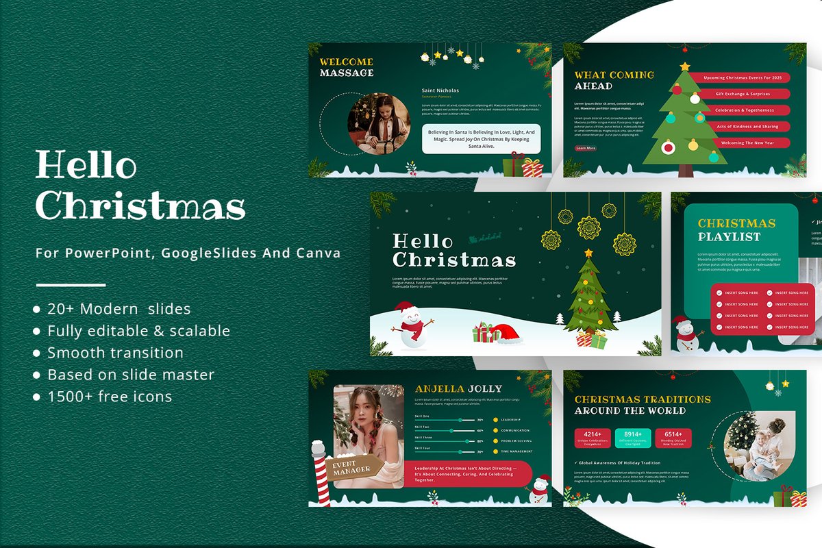 Slide_Stack's tweet image. Make your holiday presentations professional and engaging with the Hello Christmas Presentation Template. 

👉 Download: slidestack.com/templates/hell…

#AngelinaJolie #megafox #PriyankaChopra #annahathw