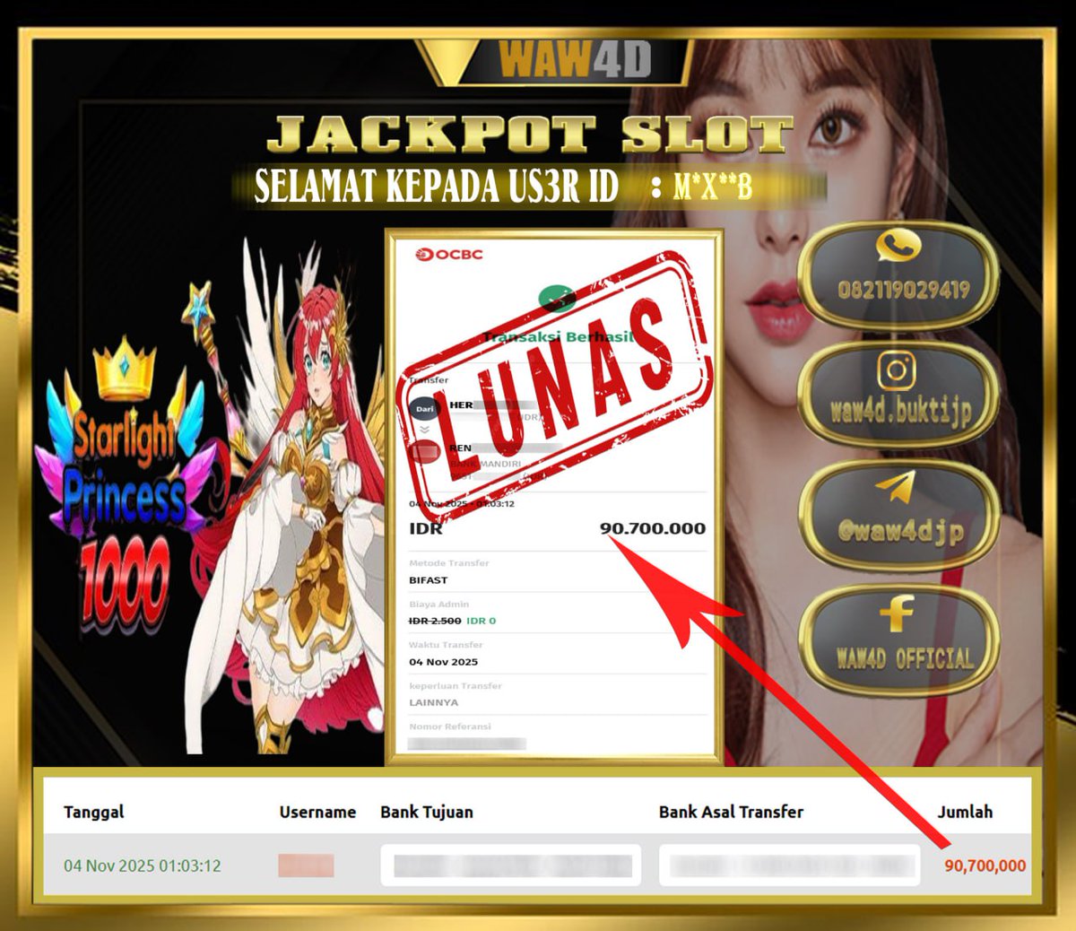 WAW4D_OFFICIAL's tweet photo. BUKTI PEMBAYARAN  04 OKTOBER 2025 🔱
Link alternatif 1 :    
https://t.co/gPmExR3ohR

#waw4d #buktijp #buktilunas #pastibayar #pastilunas #pragmatic #slotgacor #casinoonline #gatesofolympus #situsgacor #situsslot #maxwin #maxwinslot #slotgacorhariini #slotpg https://t.co/WQ4UVNpBEq