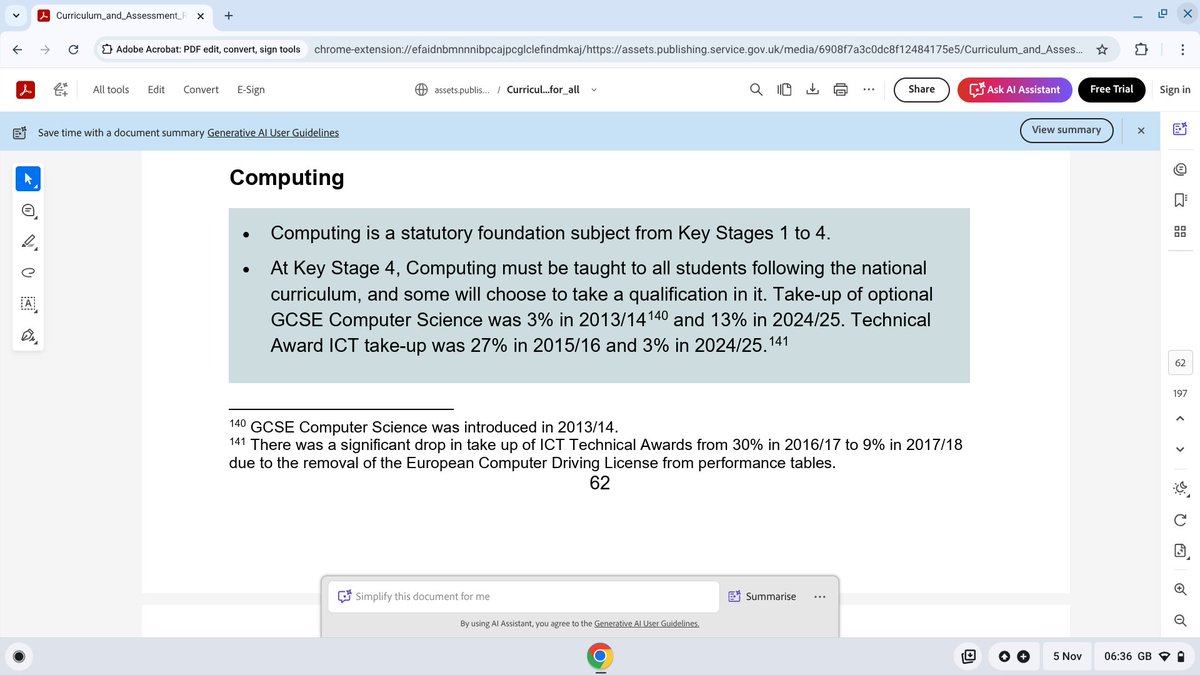 TsuiAllen's tweet image. I know and recognise that those who have been working on this are eminent professionals with a long history and rich pedigree in teaching and learning but Computing has been portrayed here describes the worst examples of the landscape. A deeply disappointing read. #NewCurriculum