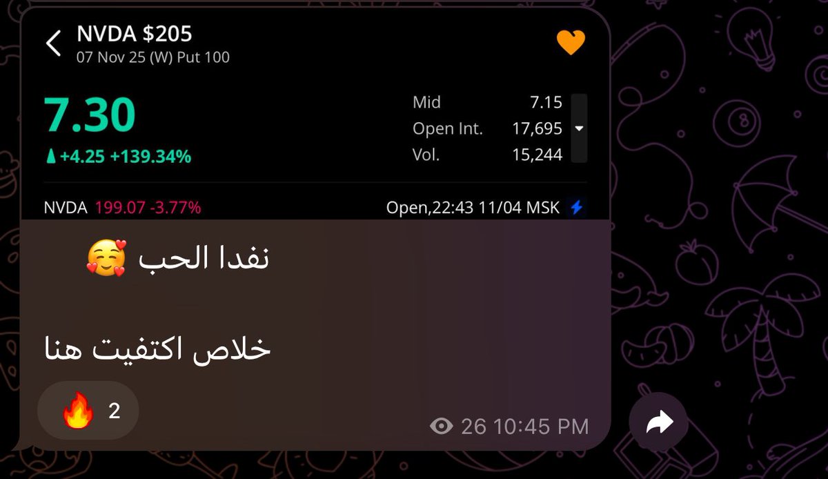 $NVDA

متألقين كالعادة 🥇

t.me/OptionProSpxحياكم 

#السوق_الأمريكي_بالعربي #تداول_الأوبشن #option