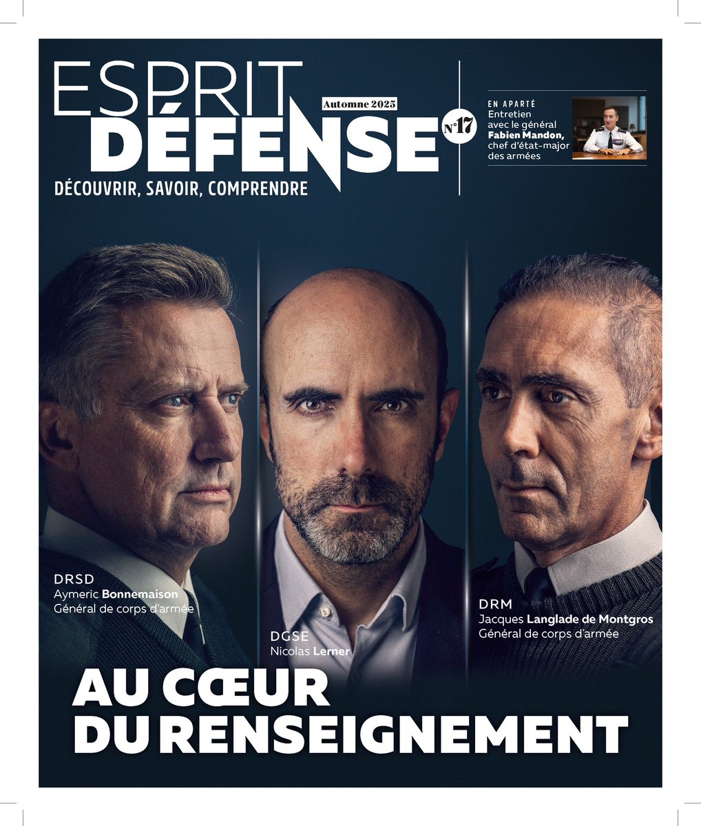 [Esprit Défense] Au cœur du renseignement

Le magazine d'<a href="/Armees_Gouv/">Ministère des Armées et des Anciens combattants</a> vient de paraître ! 
Au sommaire, un dossier inédit dans lequel les 3 services de renseignement militaire français nous ouvrent leurs portes. La Direction générale de la sécurité extérieure, de la Direction du