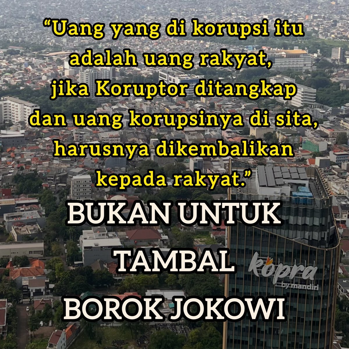Cerita sedih korban pencurian : “Motor” kreditan milik warga di curi, ternyata malingnya mantan Ketua RT.

Rakortas pengurus RT : 
“Tidak perlu ribut-ribut”

Ketua RT yg baru menyatakan bhw dia yg akan bertanggung jawab - Motor di sita, kredit motor akan dibayar Kas RT, tapi