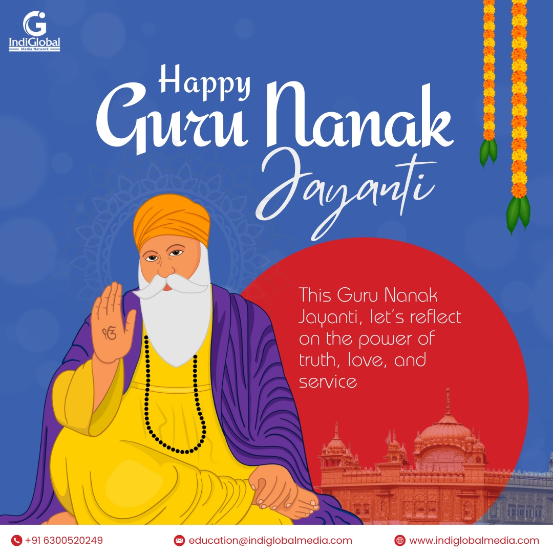 This #GuruNanakJayanti, IndiGlobal Media Network honours Guru Nanak Dev Ji’s eternal teachings — truth, humility, equality &amp; selfless service.
May his message guide us toward peace, unity &amp; spiritual awakening.

#GuruNanakDevJi #SpiritOfOneness #IndiGlobalMedia