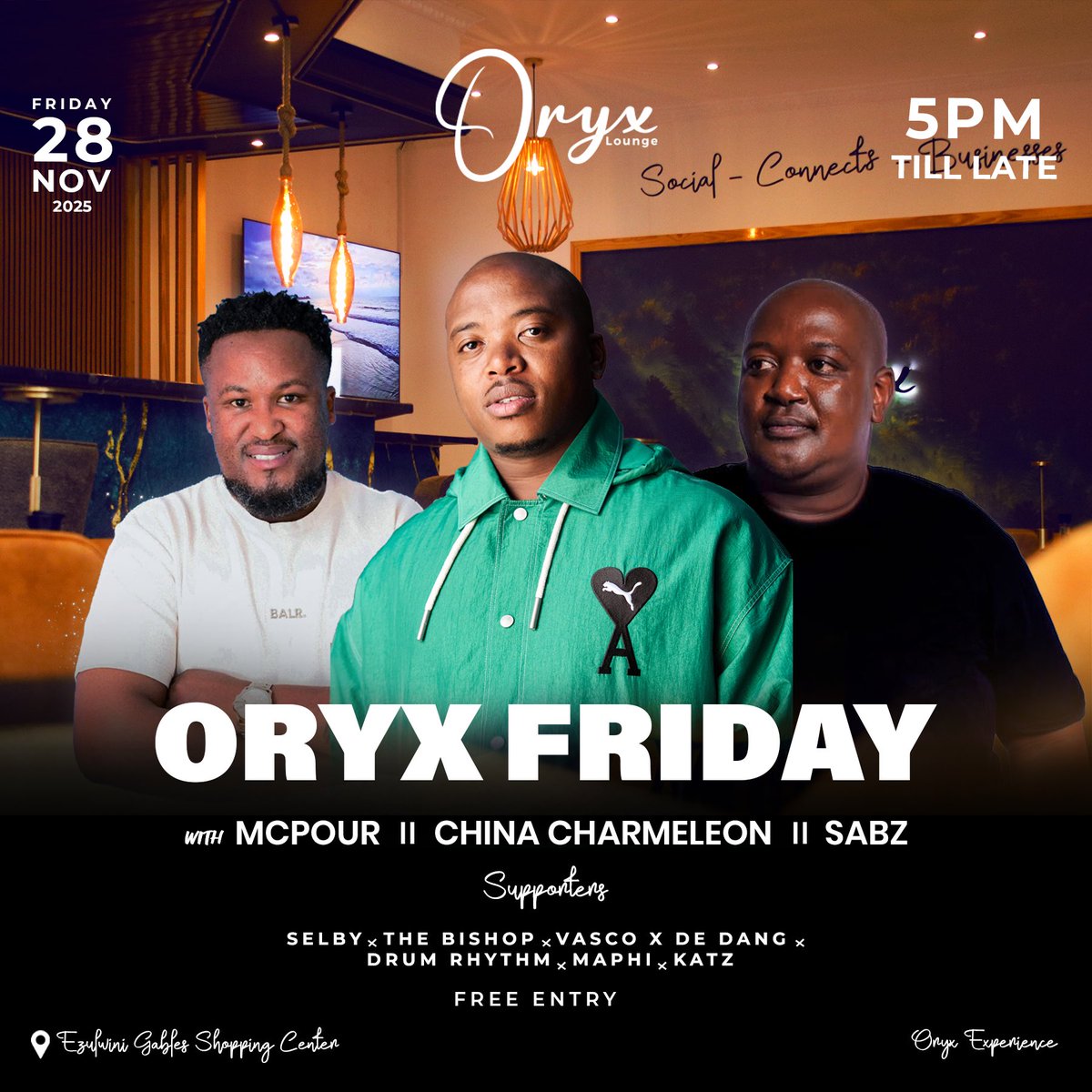 djsmishSZ's tweet image. “The Animal” China Charmeleon is bringing his father’s records for another installment of Oryx Friday at Oryx Restaurant &amp;amp; Lounge with McPour and Sabz the Soultrain, on 28th November.

#Social_Connects_Business #TheBishopOfHouse