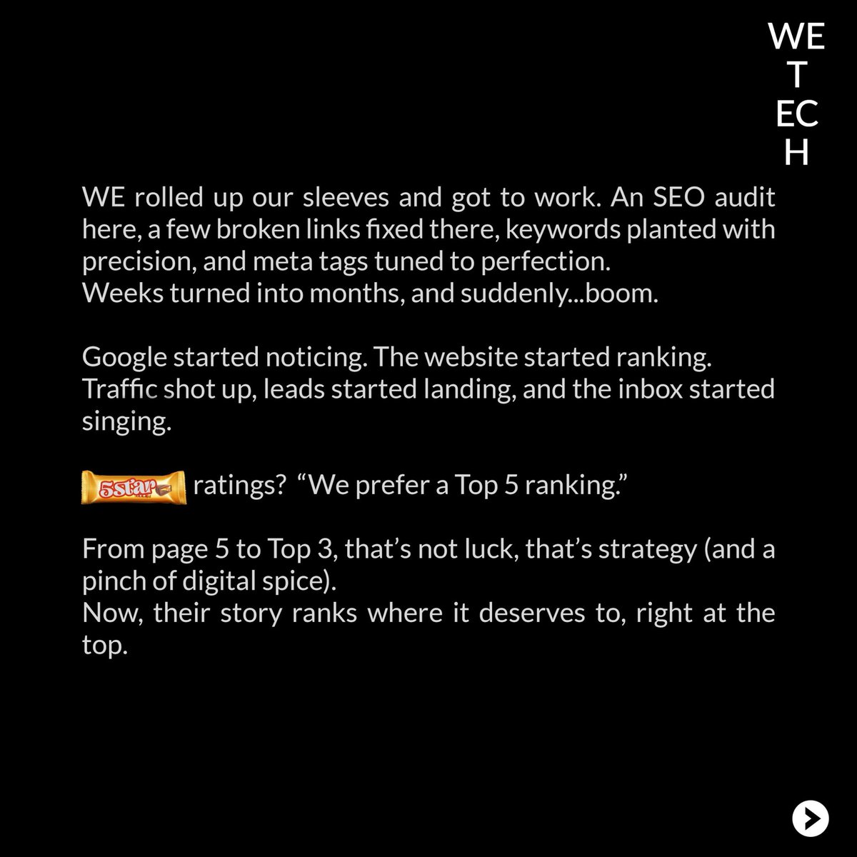 tech_elephant's tweet image. Every strategy tells a story. Ours uplifts your mood and your website.

#SEOStrategy #WhiteElephantTech #TrafficBoost #BrandGrowth #MarketingWithMood #CreativeSEO