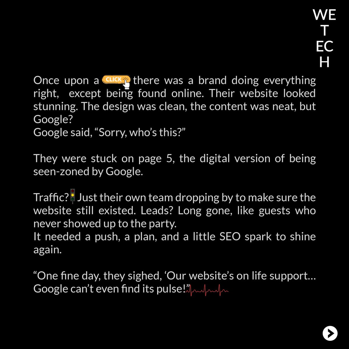 tech_elephant's tweet image. Every strategy tells a story. Ours uplifts your mood and your website.

#SEOStrategy #WhiteElephantTech #TrafficBoost #BrandGrowth #MarketingWithMood #CreativeSEO