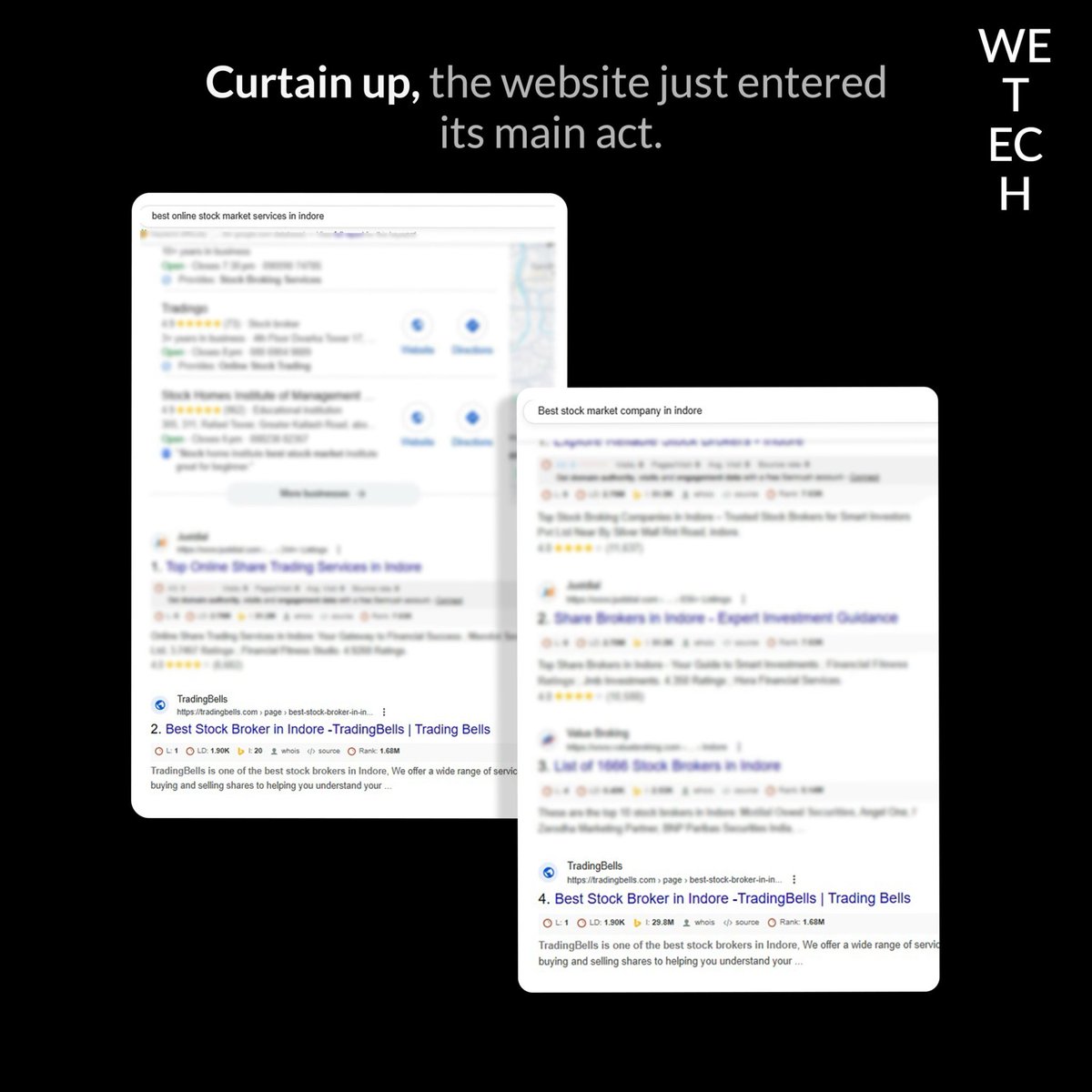 tech_elephant's tweet image. Every strategy tells a story. Ours uplifts your mood and your website.

#SEOStrategy #WhiteElephantTech #TrafficBoost #BrandGrowth #MarketingWithMood #CreativeSEO