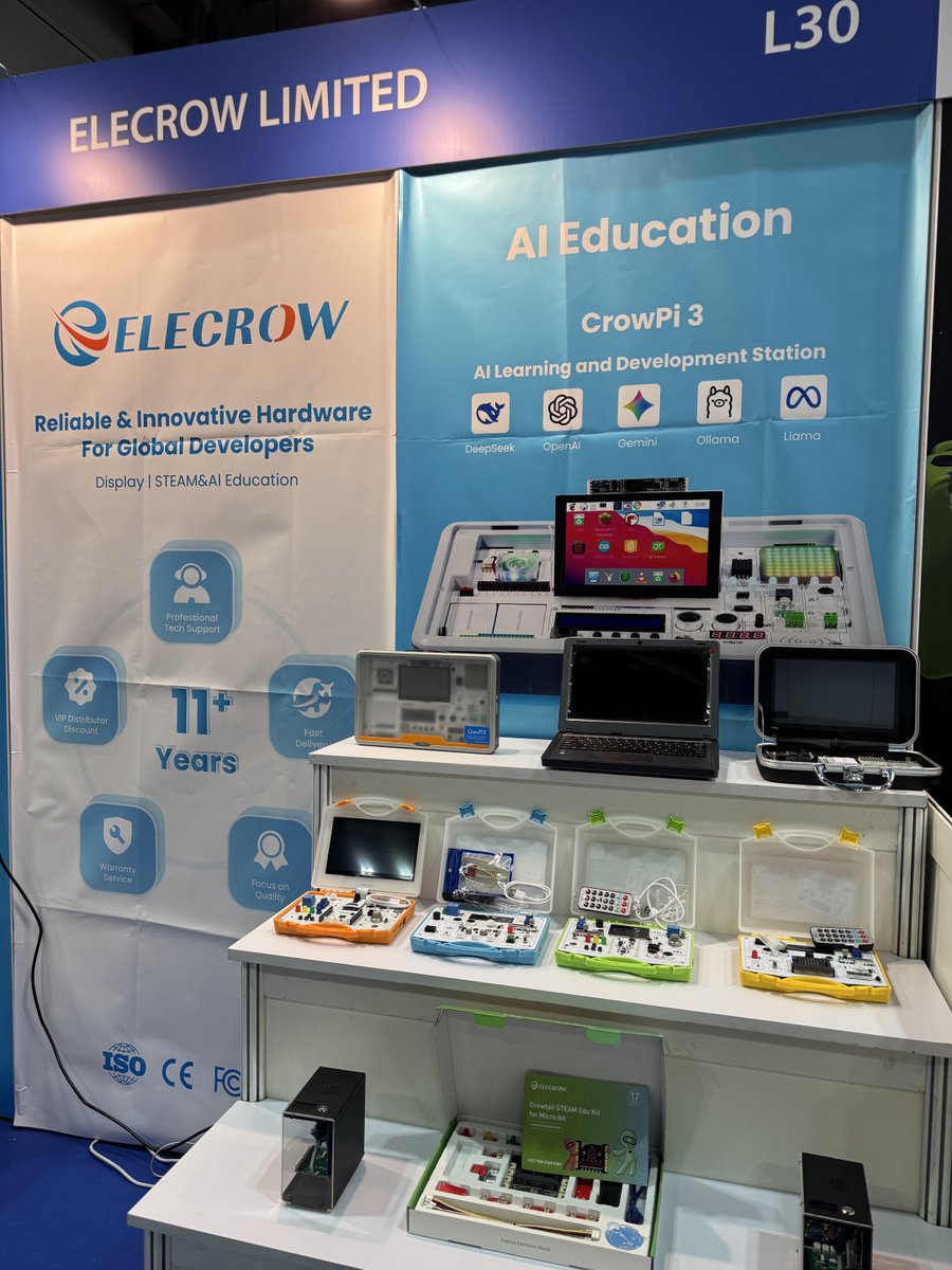 Elecrow1's tweet image. 📢 Hi, meet us at #EDUtech Asia 2025, Singapore! 
🗓️ Dates: 5-6 November 2025
📍 Venue: Sands Expo &amp;amp; Convention Centre, Marina Bay Sands
🔖 #Elecrow Booth No.: L30
🎁 Stop by for exclusive event souvenirs and discounts!