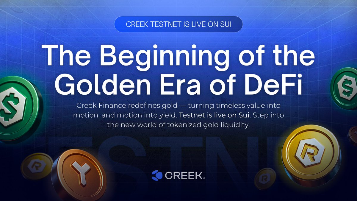 _CryptoNotes_'s tweet image. The Sui Golden DeFi Era begins.

@creekfinance is now live on @SuiNetwork Testnet.

We are transforming tokenized gold from a static asset into a dynamic yield engine.

Through the Gold Split Value Model, one unit of $XAUm is separated into:

GR (Gold Reserve) for stability

GY…