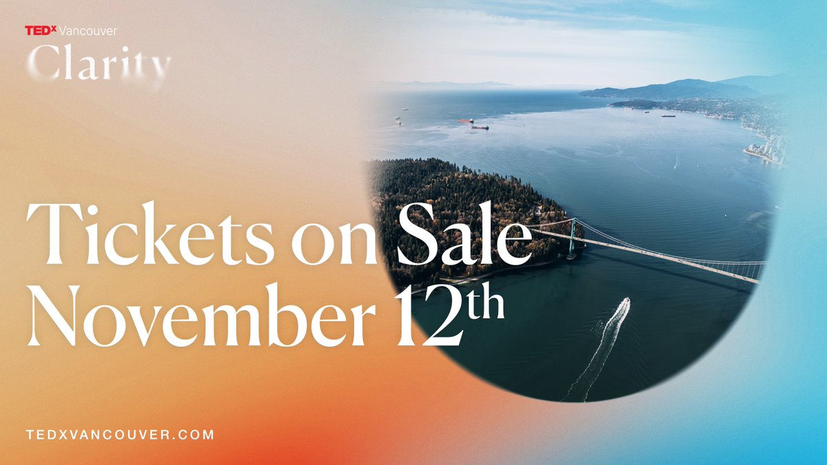 On March 8th, 2026, we’re bringing together inspiring voices, bold ideas, and thought-provoking stories — and we can’t wait to share them with you.

Mark your calendars and be ready to grab your tickets before they sell out.

#TEDxVancouver #TEDx #TED #Vancouver