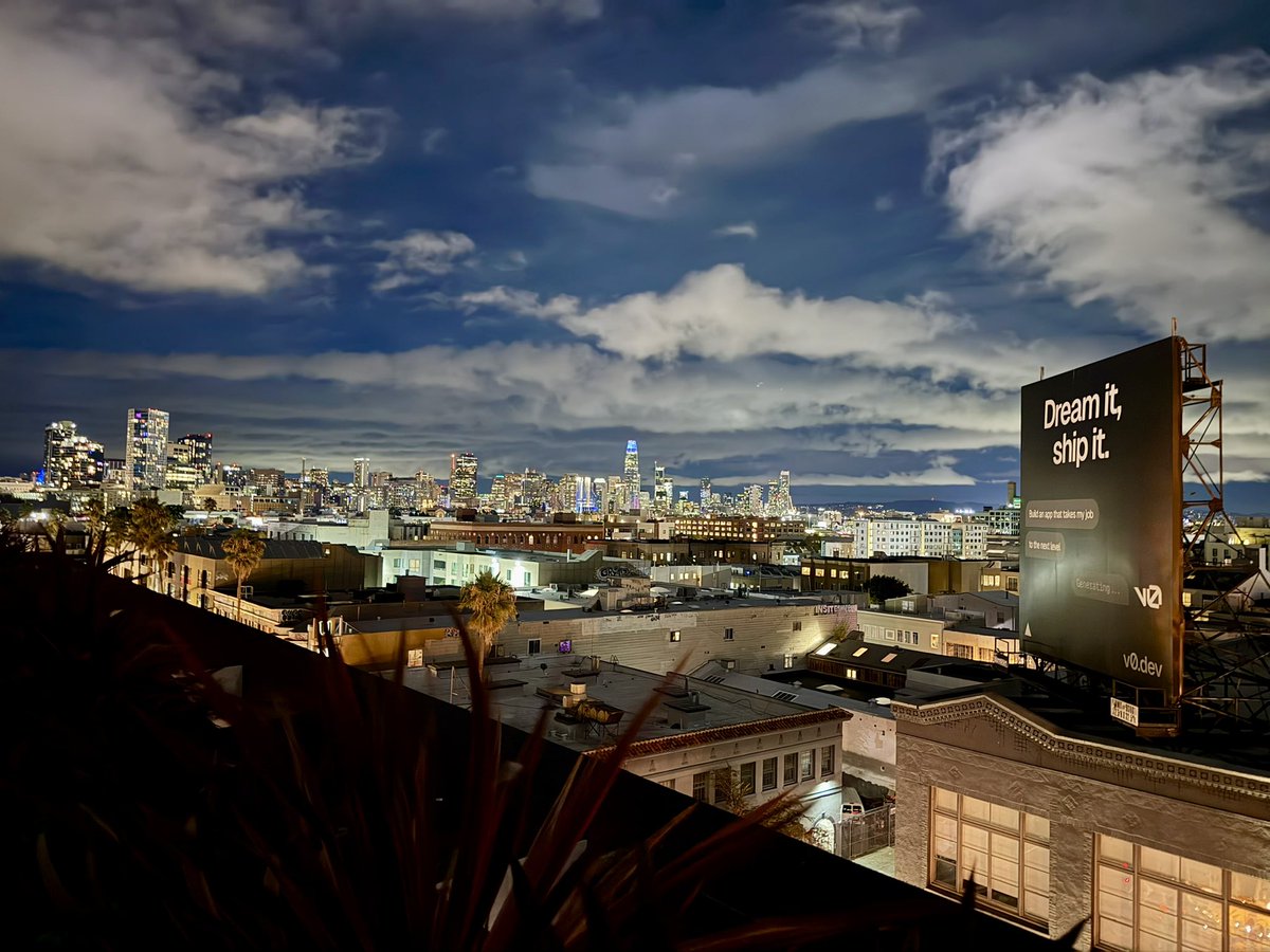 Two photos. One day. One century apart.

Morning: “Home to Dream Chasers &amp; Hill Seekers” - 1900s, outside my WeWork office.

Evening: “Dream it, ship it” - 2025, from my apartment.

Same city. Same dream.

The bicycle became the billboard. The hill is still steep. The dreamers
