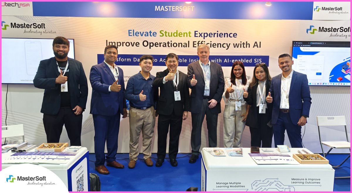 mastersoft_erp's tweet image. 📍 Booth D06 | MasterSoft is at EDUtech Asia 2025

Meet the MasterSoft team at @edutech_asia 2025, where we’re showcasing intelligent solutions designed to transform your institution into a smarter, data-driven, and future-ready campus.

#EDUtechAsia #MasterSoft #EdTech