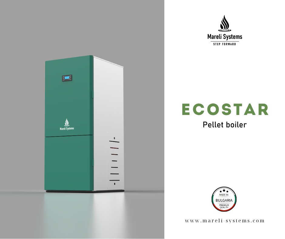 MareliSystems's tweet photo. ♻️ ECOSTAR Pellet Boiler – compact, efficient &amp; sustainable heating!
🔥 Power: 8–35 kW
🟢 Integrated pellet bunker
💧 High water capacity
🧱 Premium insulation
🧹 Easy maintenance
Efficient warmth. Modern comfort. 🌿 
#PelletBoiler #Heating #Sustainability https://t.co/KtQDUSuaHQ