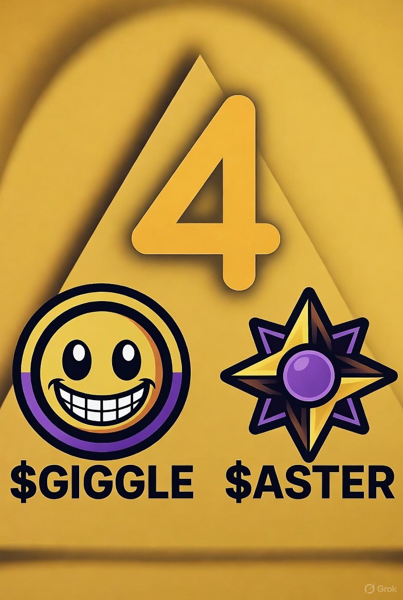 binance's holy trinity 

$4 / $GIGGLE / $ASTER

<a href="/cz_binance/">CZ 🔶 BNB</a> <a href="/heyibinance/">Yi He</a>