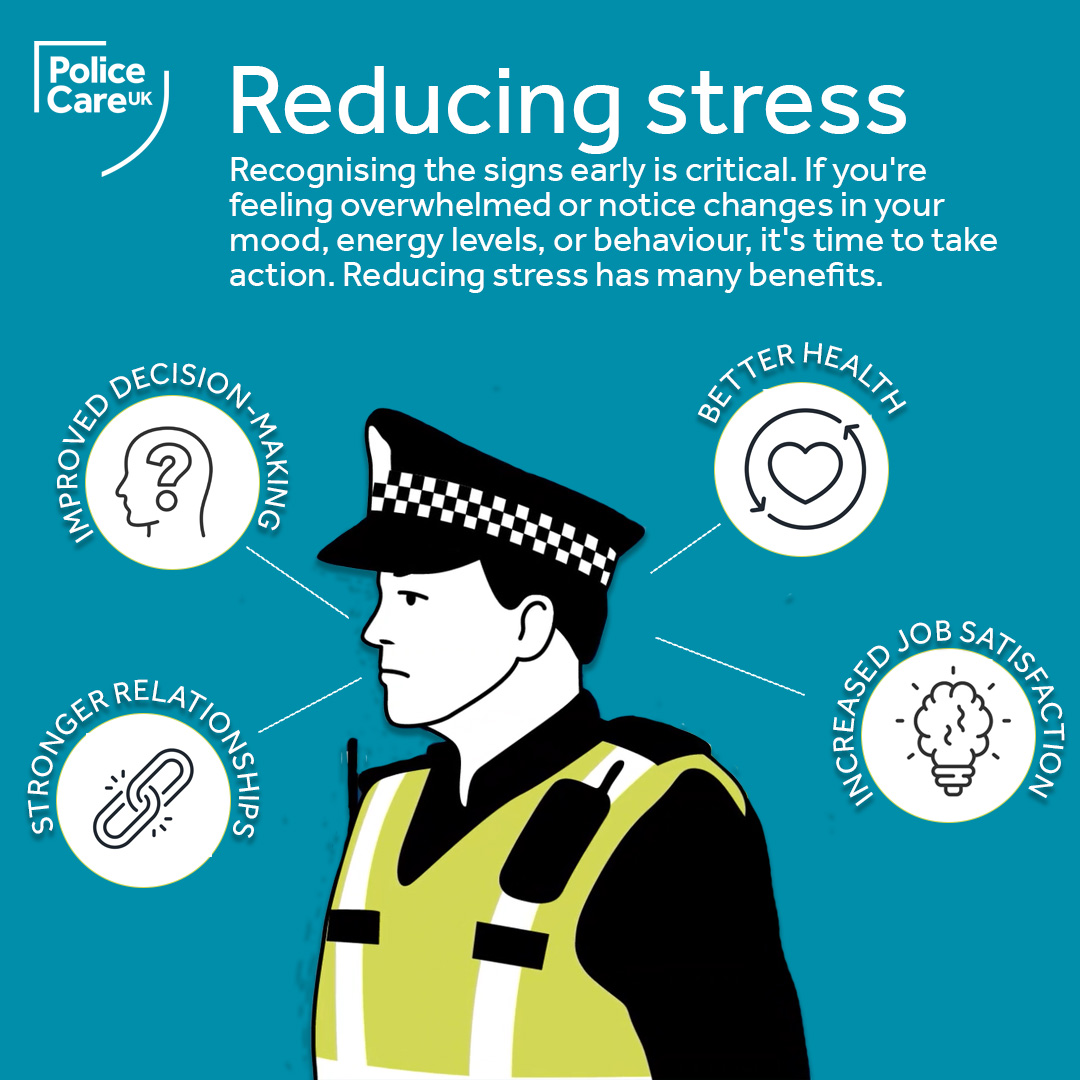 Today is #NationalStressAwarenessDay - a reminder that managing stress is essential, not optional.

Police Care UK supports serving &amp; former officers, staff and families affected by trauma, helping them recover &amp; rebuild.

For advice on managing stress visit