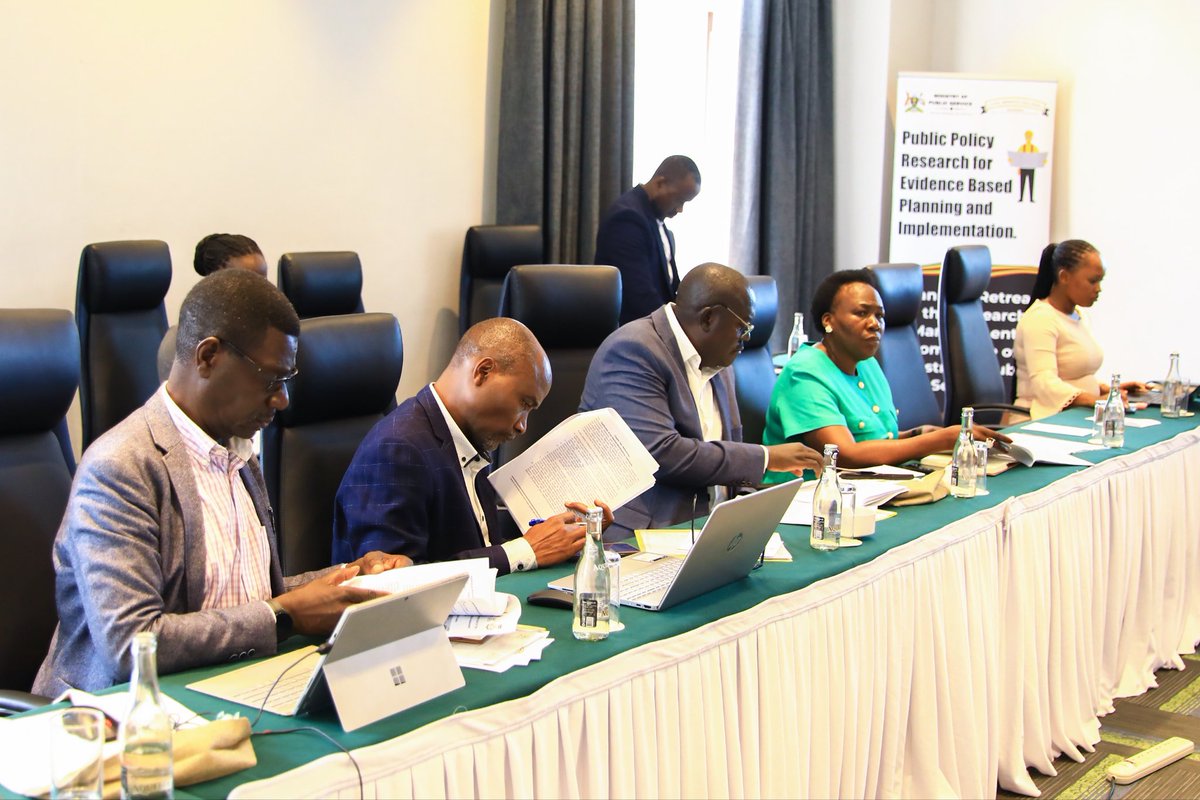 cscuuganda's tweet photo. The Research management Committee of the Ministry of Public Service  chaired by the PS held a planning retreat at Serena Hotel kigo from 28th to 31st October 2025. #fyp #cscu #civilservicecollegeuganda #civilservicecollege #cscuganda #cscuuganda #civilservicecollegejinja https://t.co/cvQNnYkasY