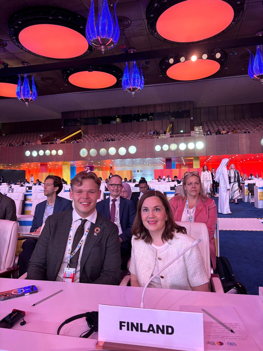 ”True sustainability means protecting the wellbeing of young generations”. Proud to be part of the Finnish Delegation in #socialsummit2025. <a href="/Ulkoministerio/">MFA Finland 🇫🇮</a>
