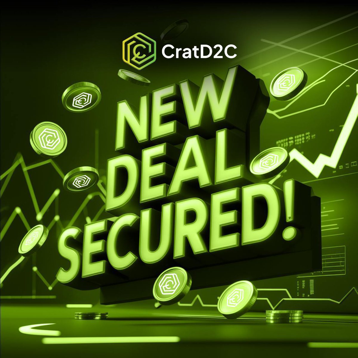 🚨Massive Milestone Incoming!🚨

CratD2C has officially secured a major strategic deal - one that surpasses the entire current circulating acquisition supply under our Biennial 8-Layer Zig-Zag Supply Mechanism.

This is not just another partnership - it’s a game-changing