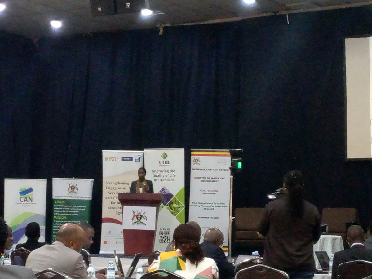 Happening now at silver springs bugolobi. National COP30 forum with the theme "commitment to action, doubling finance for adaptation 30", the young people are placed at the front line to climate action.
#ugcop30