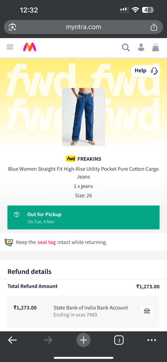 Got worst experiences on <a href="/MyntraSupport/">Myntra Support</a> <a href="/myntra/">Myntra</a> ordered trousers,tried ro return but  courier guy said it is not having loop number so we cannot accept it. What’s my fault when product is not having loop no on it?What the fuck is happening 
Order ID # 1313593 83998078720803