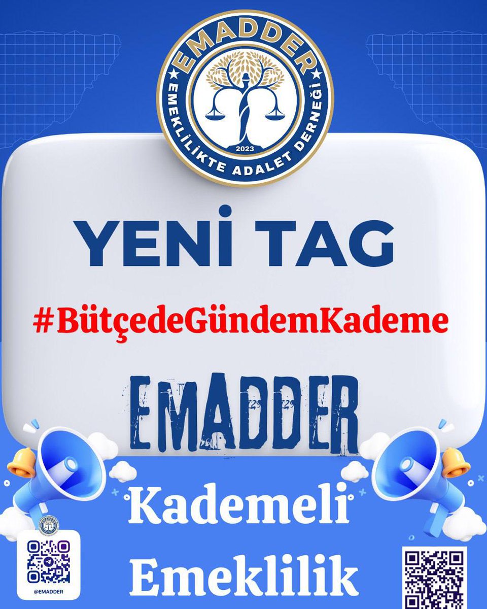 EmadDernegi's tweet photo. 📢🔥 YENİ TAG DUYURUSU 🔥📢
👇👇👇👇👇👇👇👇👇👇👇
#BütçedeGündemKademe

Yıllardır ötelenen, görmezden gelinen bir adalet çığlığı var bu ülkede:
💥 Kademeli Emeklilik! 💥
@avhalukipek
@ademyesildal
@DrOmerileri
@arzuerdemtc
@M_Sarigul
Primleri eksiksiz ödenmiş, her ay maaşından kesilen alın teriyle devlete katkı vermiş milyonlarca emekçi, bugün hakkı olan emekliliği beklemekten yorgun düşmüş durumda.

Her bütçe görüşmesinde umutla bekliyoruz:
“Bu kez hakkımız masada olacak mı❓
Ama her yıl aynı manzara…
İsraf kalemlerine milyarlar, reklama, lükse, makam araçlarına bütçe var;
ama adalete, emeğe, hakkaniyete sıra gelmiyor!

Oysa çözüm çok açık ve net:
✅ Kademeli emeklilik hakkı tanınmalı!
✅ Prim gününü dolduran bekletilmemeli!
✅ Hakkını isteyen vatandaşa “bütçede yer yok” denmemeli!
✅ Emek, seçim vaadi değil, devletin teminatı olmalı!
✅ Aynı işe girip, aynı primi ödeyenler arasında 17-20 yıl fark olmamalı!

Bugün milyonlarca insan aynı soruyu soruyor:
Bu bütçede adalet var mı❓
Bu bütçede KADEME var mı❓

EMEKLİLİKTE ADALET DERNEĞİ ⚖️ 
@EmadDernegi
#BütçedeGündemKademe
