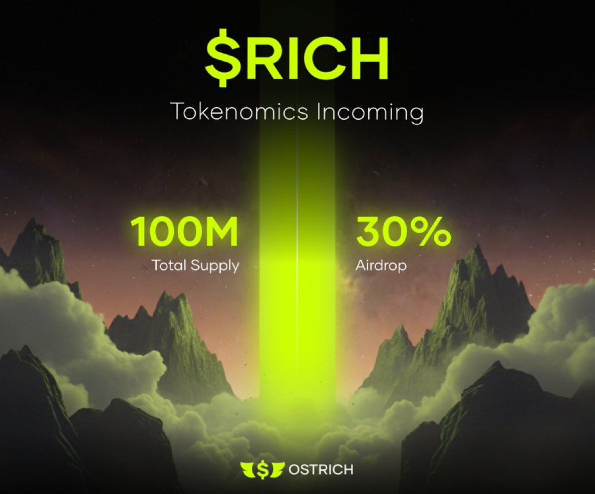 stephanieonweb3's tweet image. GM CT, 

@Ostrich_HQ | $RICH is built different. 🦩

30M airdropped on day one, with every bit of protocol revenue going straight into $RICH buybacks.
The team only unlocks when the price hits real milestones from $20 up to $80.
Pure conviction and constant buy pressure.