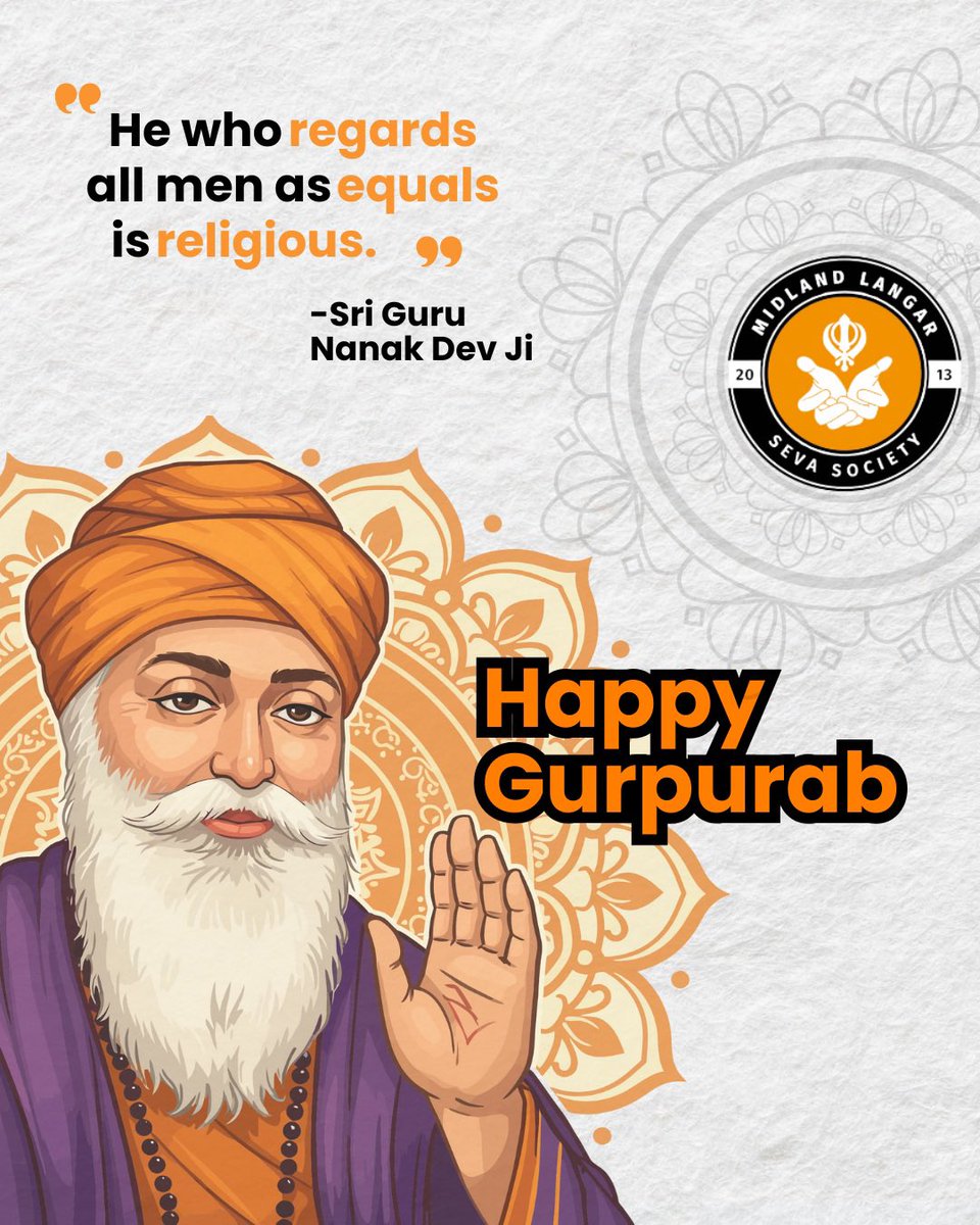 Wishing everyone a Happy Gurpurab! 🧡

May the divine wisdom and light of Sri Guru Nanak Dev Ji Maharaj guide your path with love, peace, and everlasting prosperity ✨

#Gurpurab #Waheguru #Blessings