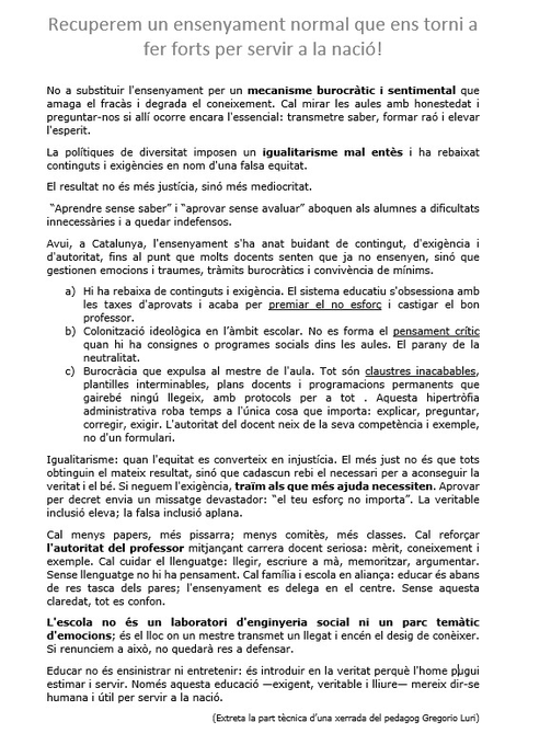 Recuperem-nos, donem-li la volta ara!