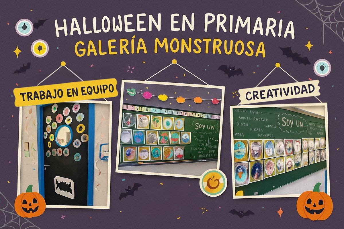 La semana pasada no solo fue disfrazarse… 🎃
Aquí algunas de las cositas que hicieron en 1ºC y 2ºC!🎨
Menudos artistas 👩‍🎨 tenemos en el cole!