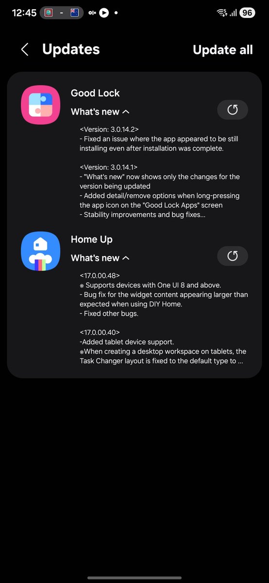 Updates available for Goodlock &amp; Home up.