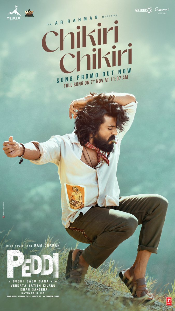 ItsDesignNow's tweet image. #Peddi First Single #ChikiriChikiri promo out now ❤️‍🔥 📷 bit.ly/ChikiriChikiri… Chikiri ...Chikiri Chikiri.... start vibing 📷📷 Full song out on November 7th at  AM.  An
#JanhviKapoor 📷 #PEDDI GLOBAL RELEASE ON 27th MARCH, 2026.  Mega Power Star@AlwaysRamCharan