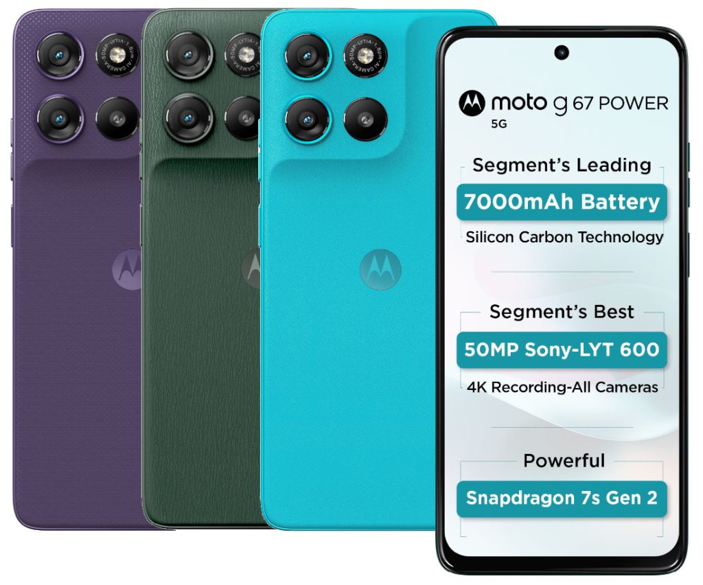Techupdate3's tweet image. Moto G67 Power 5G with 7000mAh Battery Launched in India for Rs 15,999 techupdate3.com/moto-g67-power…