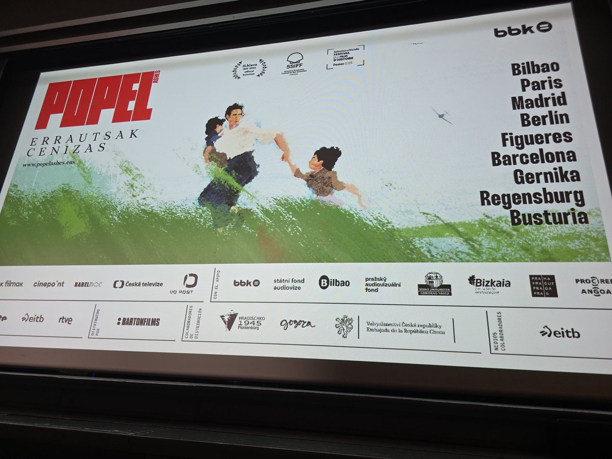LiborSecka's tweet image. Za účasti šéfa baskické vlády @Imanol_Pradales, představitelů místních politických a byznysových kruhů měl včera v #Bilbao premiéru film #Popel, který vznikl za podpory @CzechTV a @CzechEmbMadrid. Vypraví m.j. silný příběh tichého hrdinství Františka Suchého. 
12.11. v #Madrid.
