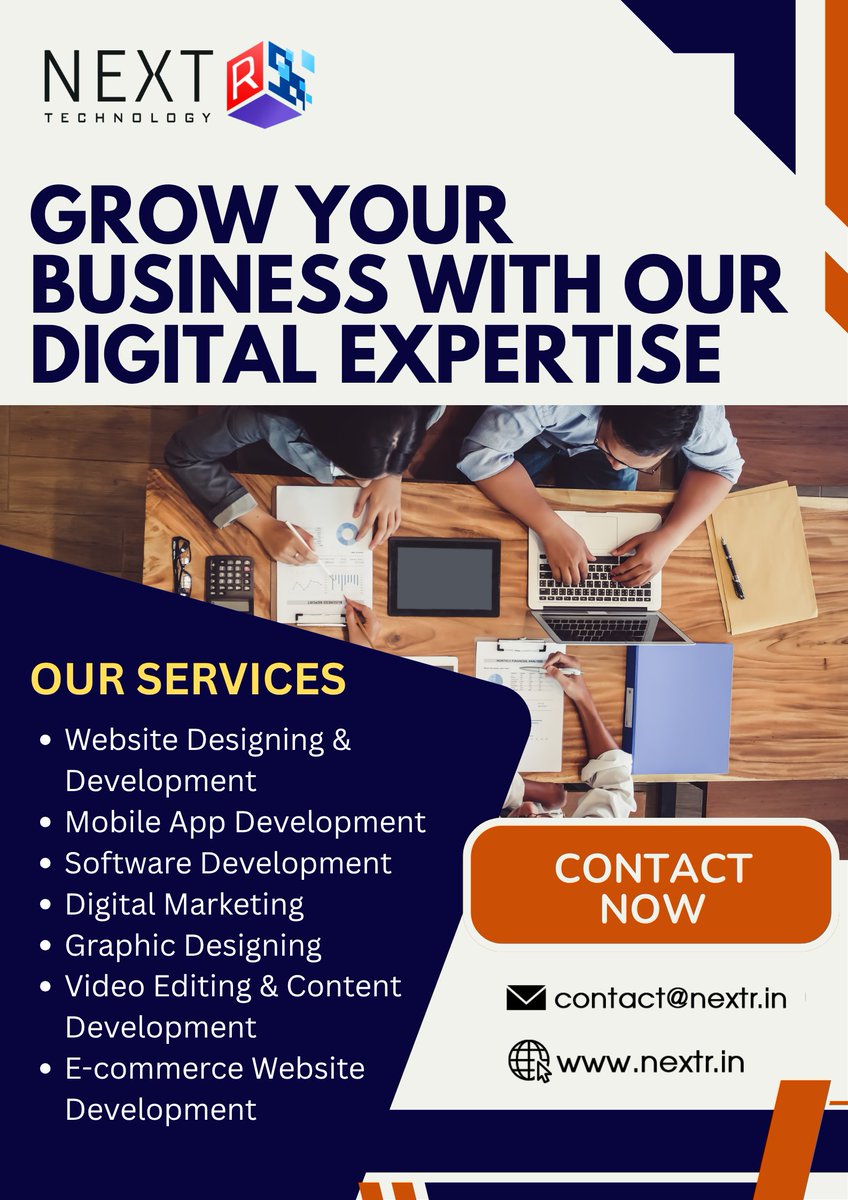 🚀💼 Grow Your Business with Nextr Technology! 🌐
Transform your ideas into success with our expert digital solutions designed to help your business thrive online.
💡 Let’s build your brand, attract customers, and grow your business together!

🌐 Visit → nextrtechnology.com