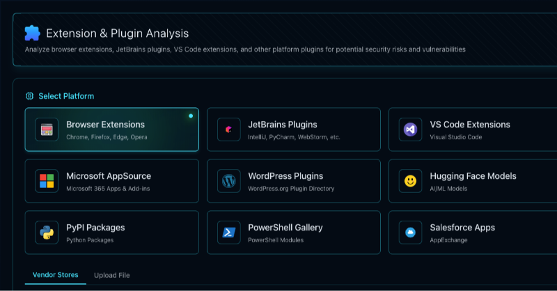 browsertotal's tweet photo. Ever wonder what your VS Code extensions are really doing?
Or what data that random Chrome plugin is siphoning off? 👀
Meet BrowserTotal - the VirusTotal for browser &amp; IDE extensions.
Upload any extension → Get an instant AI-powered security risk report.