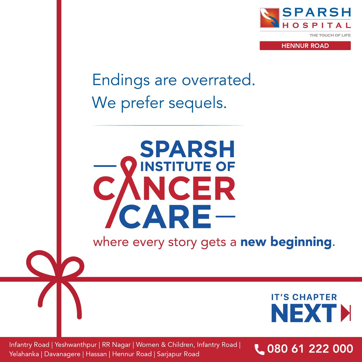 Endings are never the end — they’re where new chapters begin.

Introducing the SPARSH Institute of Cancer Care — where every story gets a new beginning.

Because healing deserves a sequel.

📞080 61 222 000
 sparshhospital.com/campaigns/onco…

#SPARSHHospital #CancerCare #ChapterNext