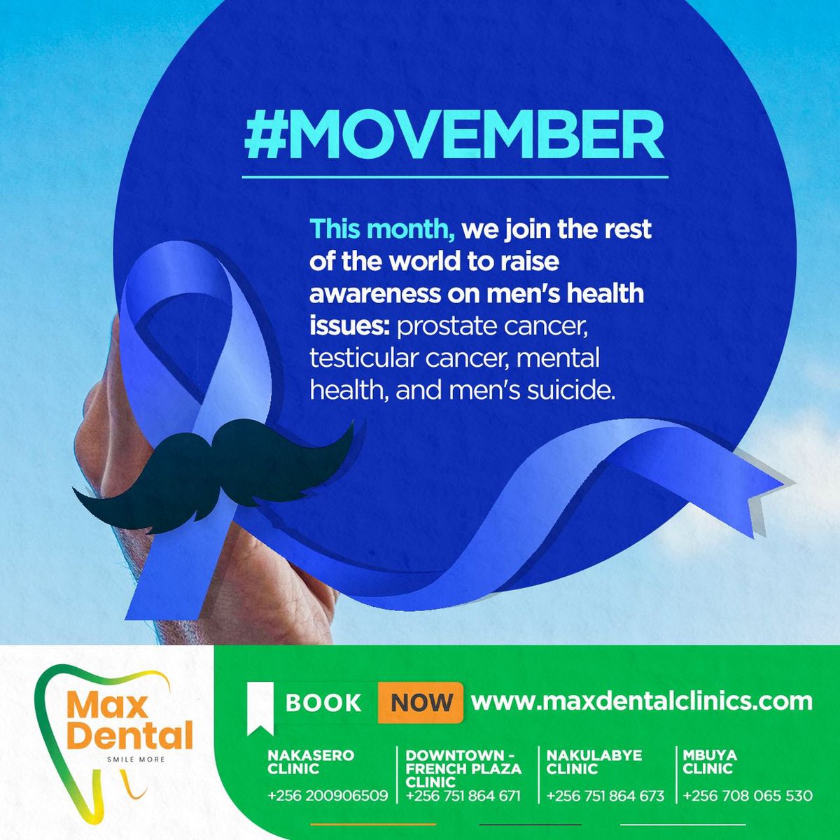Yes, Movember is here &amp; it gives us a reminder to create awareness on health issues affecting men, especially prostate cancer.

Dear Men,
Please go for routine screenings as this could save your life!

#Movember #NovemberWish #ProstateCancer
