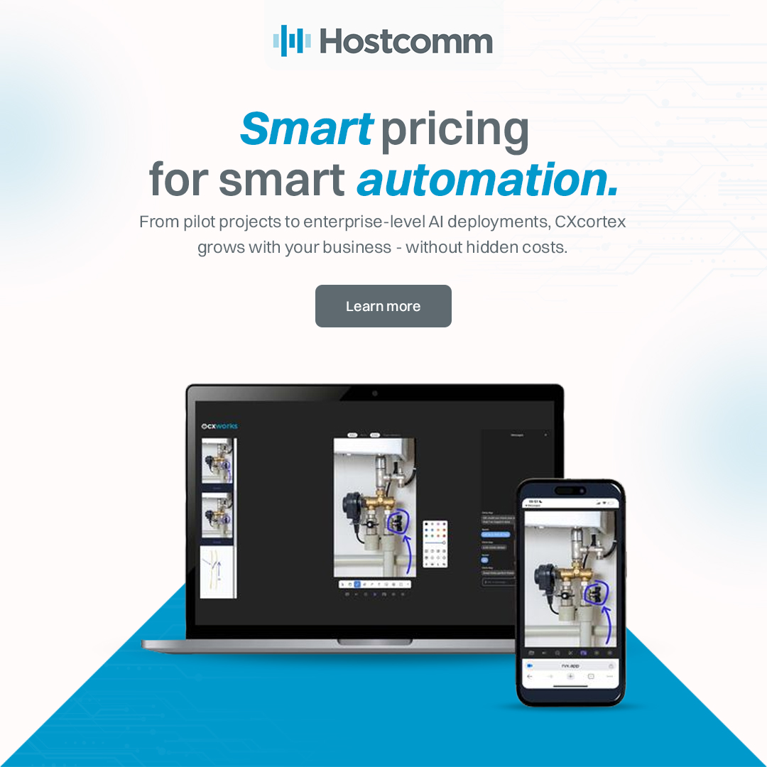 HostcommAI's tweet image. Smart pricing for smart automation.

CXCortex scales with your business — automate smarter, grow faster, and stay on budget. No hidden costs, just results. 

Learn more 👉 calendly.com/lauren-connors…

#AI #Automation #CX #Hostcomm #DigitalTransformation #SmartBusiness #CXCortex