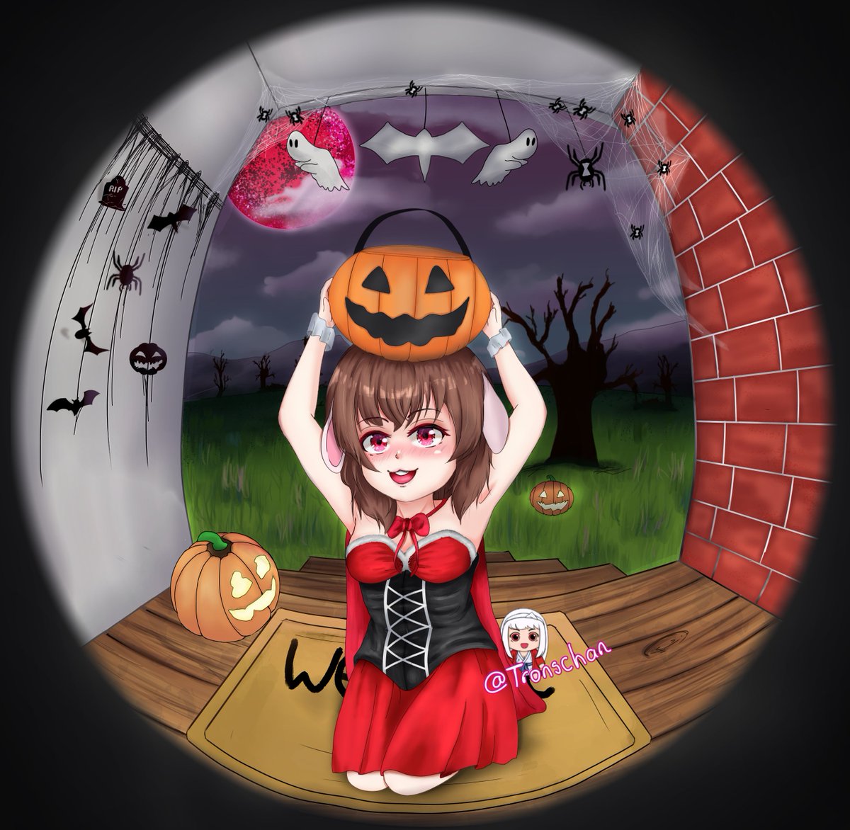 tronschan's tweet photo. saquen los chocolates buenos💖🎃 @CalemYuki09
#東方Project #touhouproject #tewiinaba #Halloween https://t.co/pfpLkJS1jH