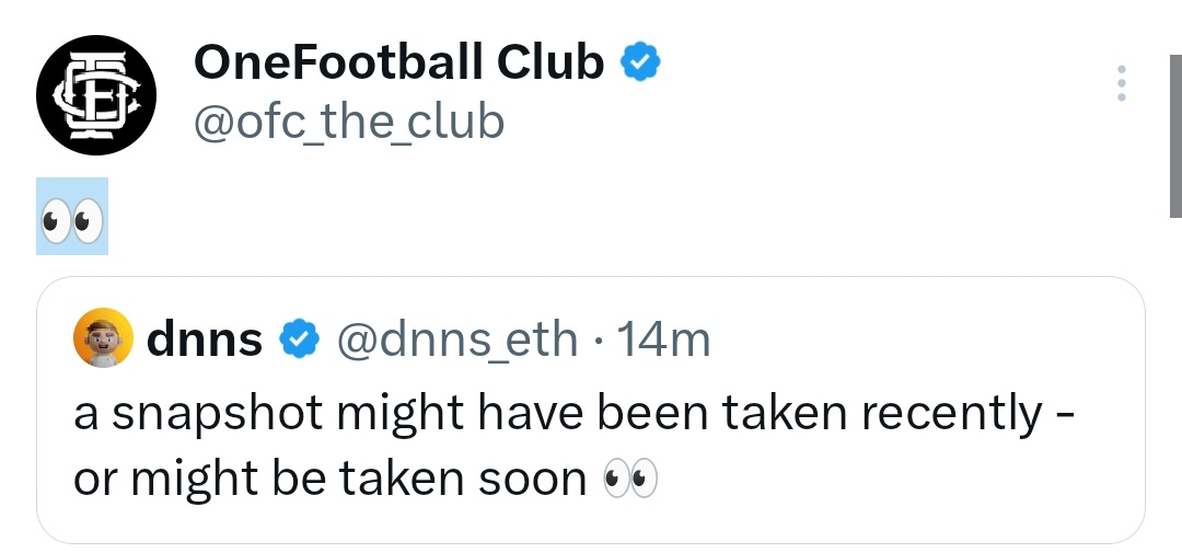 JovanAh83's tweet photo. Rumors have finally come true that $OFC has taken Balls Point Snapshot 

But we haven't been 100% confirmed yet by the $OFC Team so keep checking in regularly 

BeofcFan @ofc_the_club 🚀🚀 https://t.co/hta40BaLx4