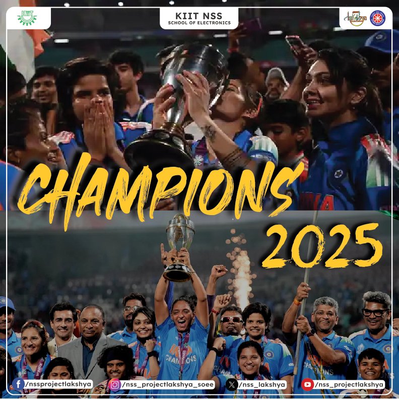 “बंधन तोड़ उड़ान भरे,
 नारी अब खुद पहचान करे।” 

They didn’t just win a match — they won millions of hearts!
A victory of courage, unity and unstoppable spirit.

NSS Project Lakshya congratulates our Women in Blue for this inspiring win!