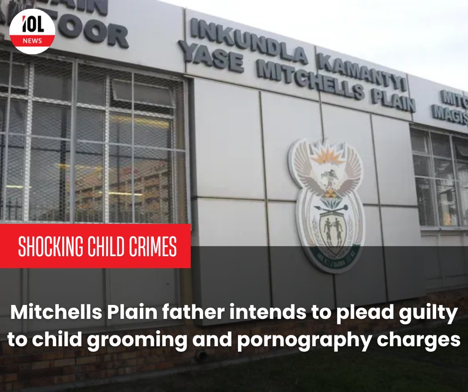 IOL's tweet image. A Mitchells Plain father accused of child grooming and possessing 115,000 images and 20,000 videos as part of an international child pornography network is expected to enter a guilty plea later this month.
#ChildProtection #JusticeForChildren #EndChildExploitation
Read on…