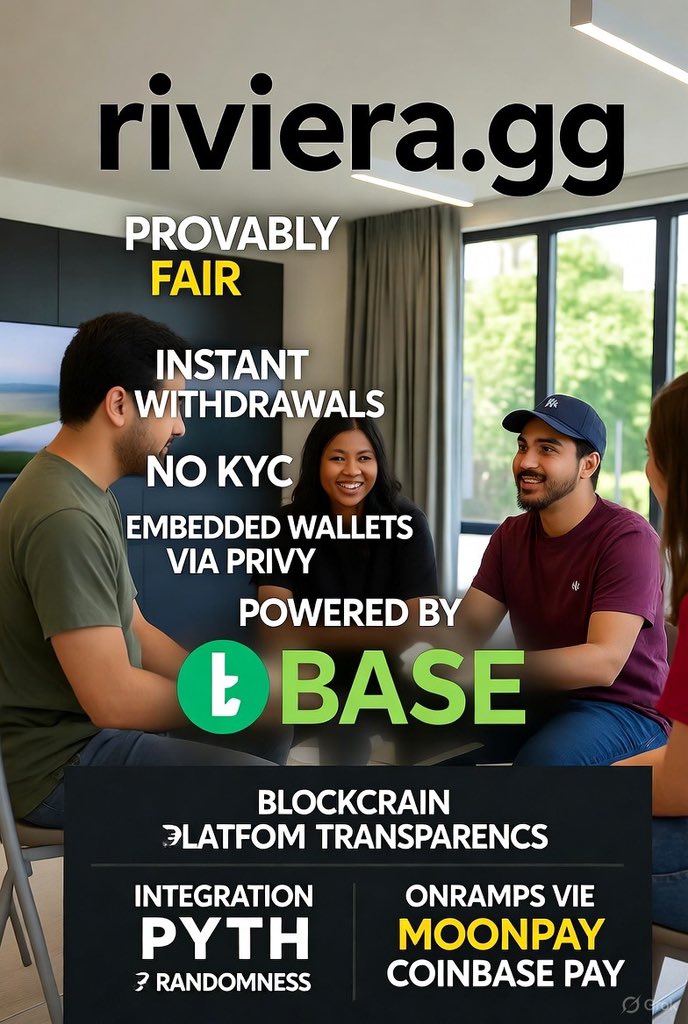 Gm CT <a href="/PlayRiviera/">Riviera.gg | Base Casino</a> is dropping and exciting news stay tuned today 🎙️ stay tuned.
 <a href="/PlayRiviera/">Riviera.gg | Base Casino</a> is a pure casino where you predict to win on <a href="/base/">Base</a>  follow our account join our discord exciting giveaways and more .. Just say GG.