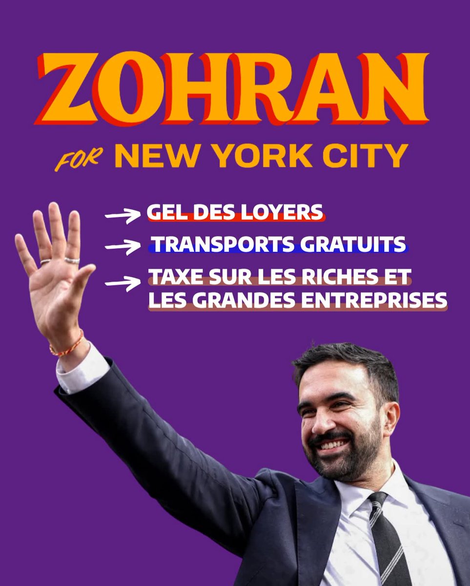 L_Deffontaines's tweet image. Mamdani remporte la mairie de New York. Avec ses idées de rupture sur les transports, le logement et la vie quotidienne, la ville s’apprête à écrire une nouvelle page — celle d’un New York, en mieux. 

L'espoir renaît outre-atlantique.